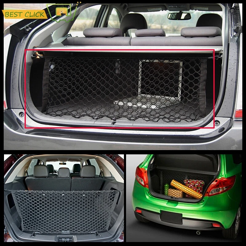 

90*30cm Rear Trunk Envelope Cargo Net Boot Storage Organizer Mesh + 4 Hooks Fit For TOYOTA CAMRY 2012 2013 2014 2015 2016 2017