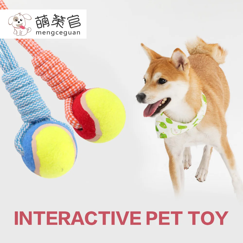

Mengceguan pet cat and dog rope ball pull interactive toy bite molar cleaning tooth toy fun pet interactive toy chew toy for dog