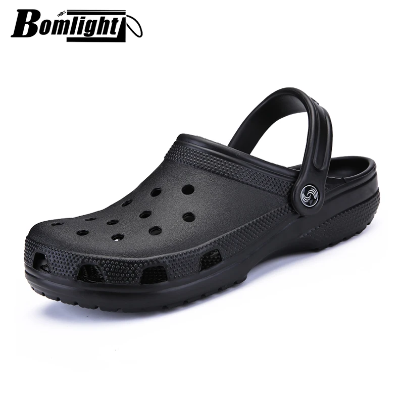 

Bomlight Summer Men Sandals Man Slippers Shoes Men Croc Shoes Beach Sandals Slip On Flip Flops Man Hollow Shoes Sandalias Hombre
