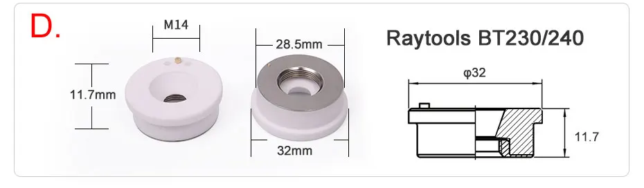 28/24. 5 мм 32/28. 5 мм Керамика форсунки Лазерная KT B2 CON P0571-1051-00001 для Precitec лазерной резки глава