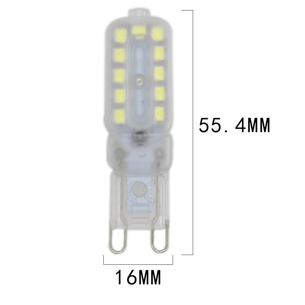 10 шт. мини G9 светодиодный светильник 3 Вт AC 220 В Светодиодная лампа с регулируемой яркостью SMD 2835 Точечный светильник для хрустальной люстры заменяет галогенный светильник