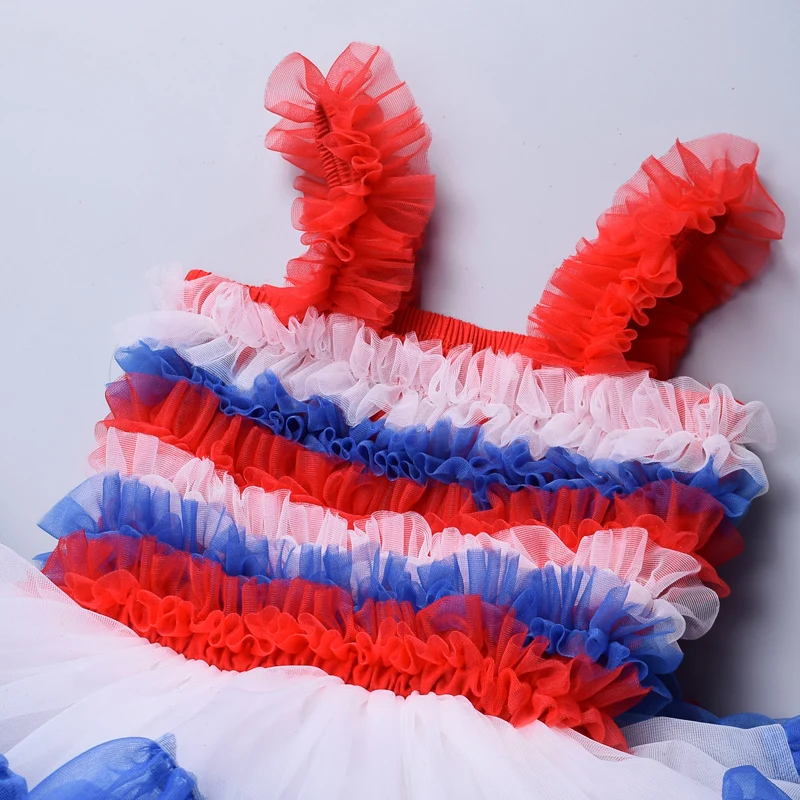 Платье-пачка с оборками для маленьких девочек детское платье-американка пышные вечерние юбка-пачка принцесс на день рождения бальное, Одежда танцев