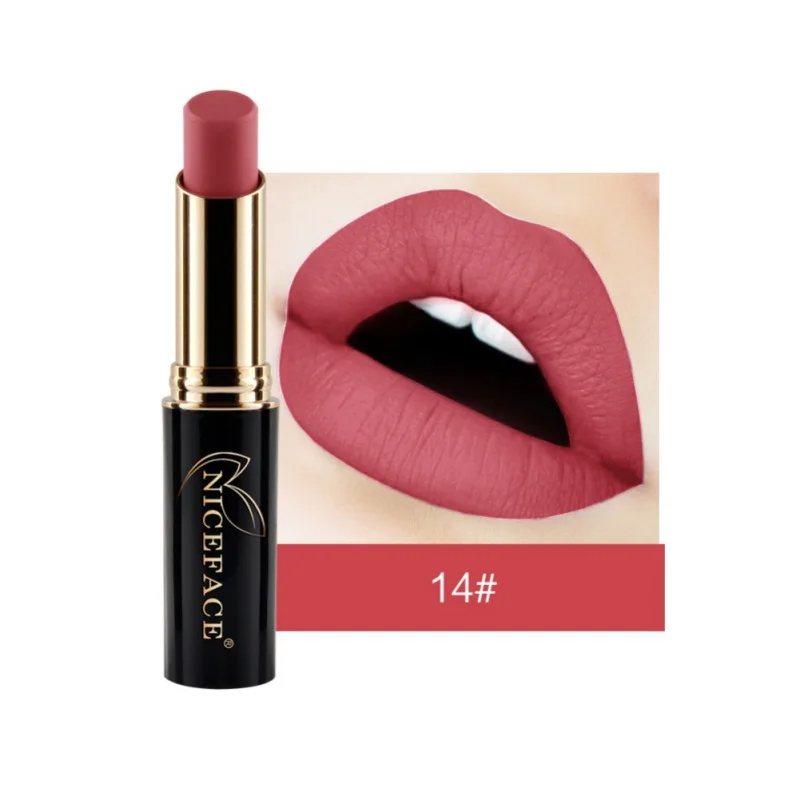 

24 Colors Makeup Waterproof Pigments Red Metallic Lipstick Sexy Long Lasting Smooth Velvet Matte Lip Stick Batom maquiagem