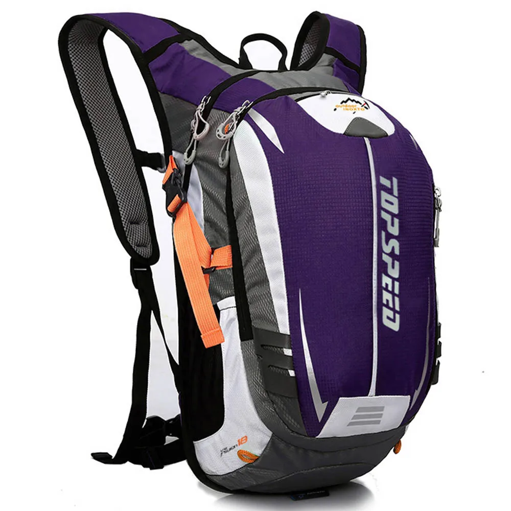 18L Bicycle Backpack for Men MTB Bike Outdoor Equipment Climbing Hiking Bags Breathable Cycling Riding Bicycle BIke Backpack - Цвет: Purple