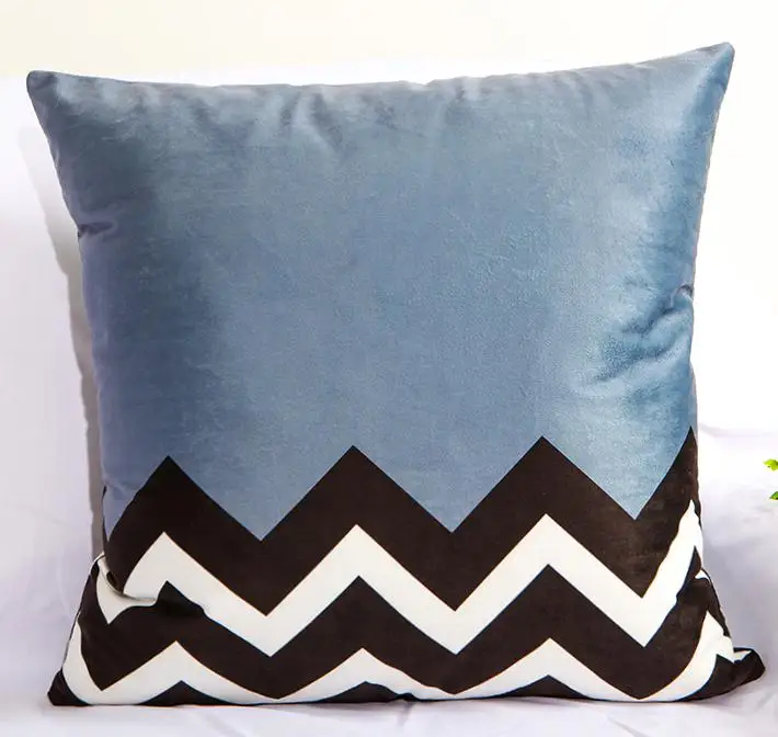 Украшение для дома подушка в нордическом стиле чехол черно-белый полосатый волнистый серый геометрический узор Чехлы на подушки стильный для дивана - Цвет: A6