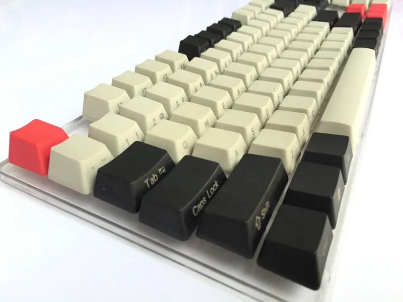 Джаз Cool Черный Светло-серые смешанные Dolch толстые PBT 104 87 61 Ключ Шапки OEM профиль ключ Шапки для MX механическая клавиатура Бесплатная доставка