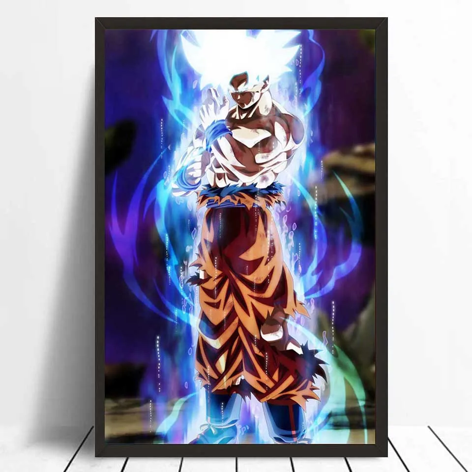 FX060 Dragon Ball Super Ultra Instinct Goku Япония Аниме Комикс горячий плакат искусство шелковые светлые холщовые современная домашняя, комнатная, настенная Печатный Декор