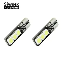 2 шт./лот, яркий двойной без ошибок T10 светодиодный 194 168 W5W Canbus 6 SMD 5050 Светодиодный светильник для салона автомобиля, ширина парковки