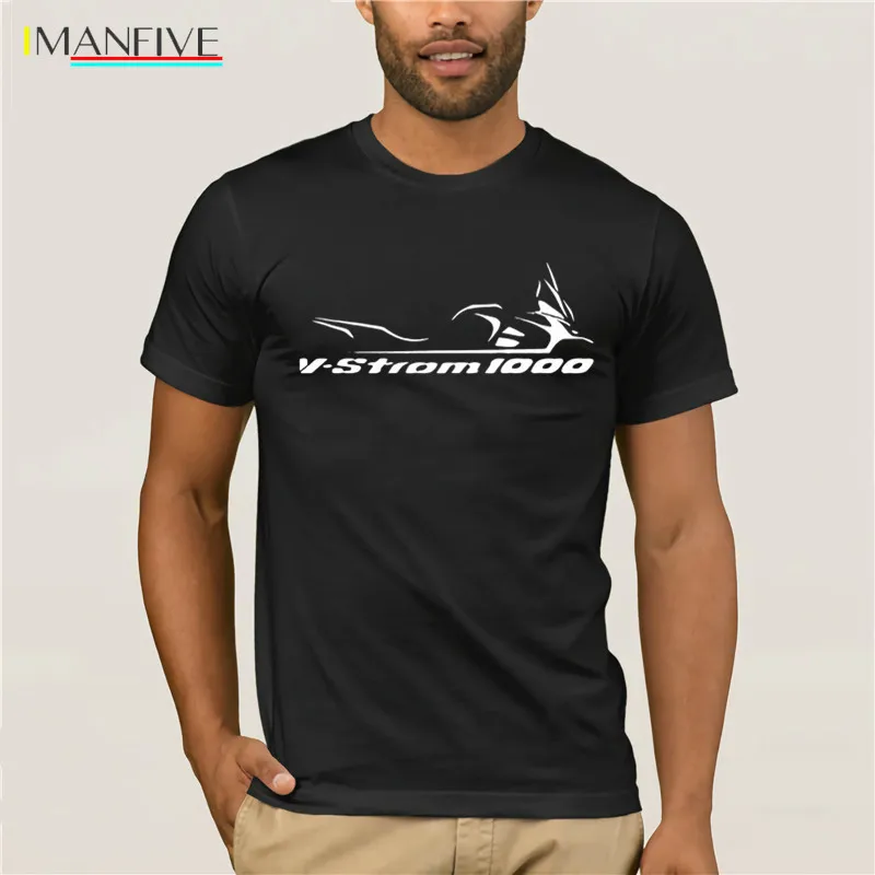 

T Shirts Fashion 2019 Summer New Men 100% Cotton Hot Sale V Strom T-Shirt Motorcycles V-Strom Fans brand Tee Shirts