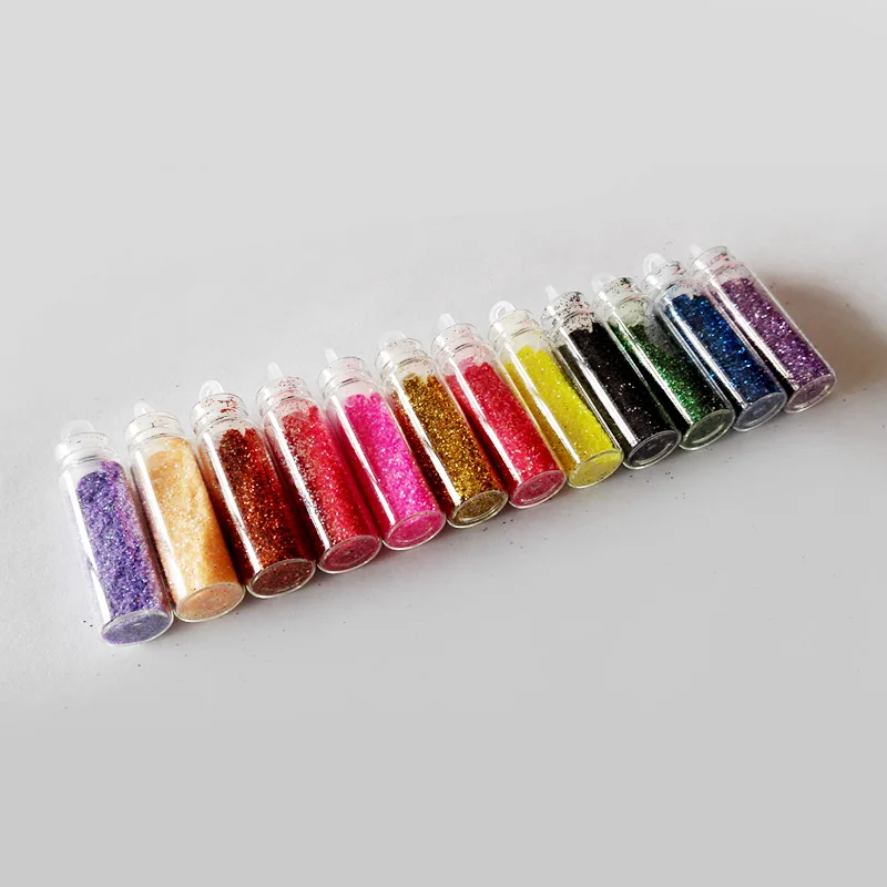 12 colores polvo acrílico brillo esmalte Paillette uñas arte polvo Tinsel brillo polvo para diseño de uñas polvo de uñas ZJ1123