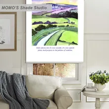 Момо рулонные шторы плотные Дизайн жалюзи живопись Шторы штор Термальность Ткань изготовление размеров под заказ, PRB set130-132