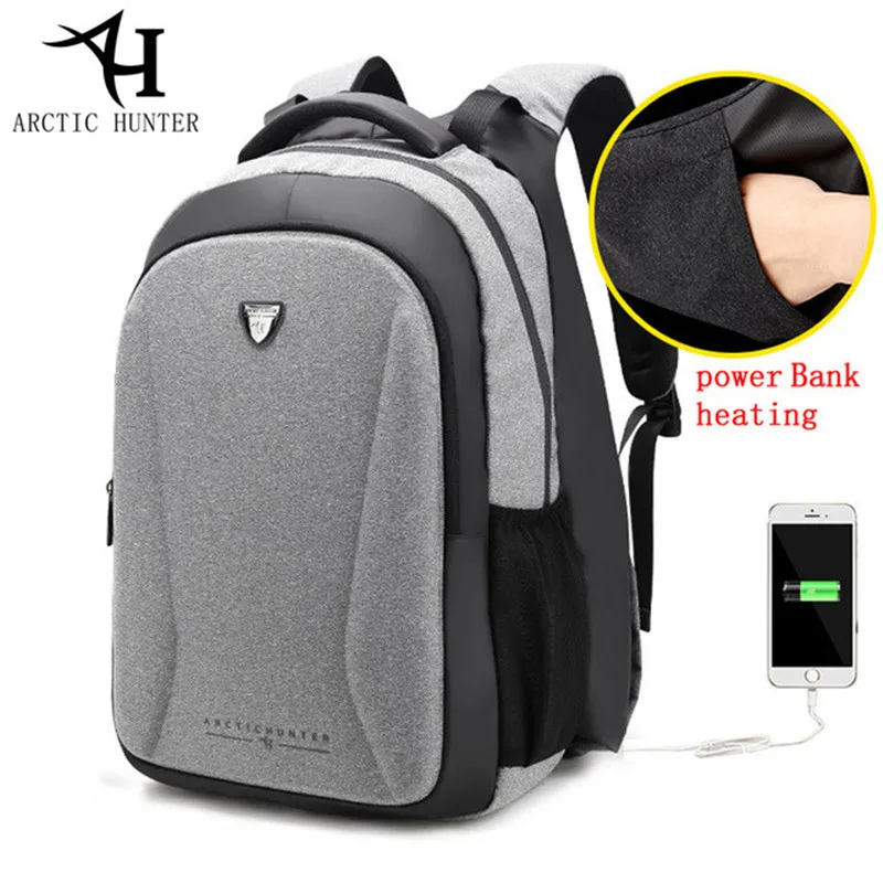 

ARCTI HUNTER2018 Brand Men's Backpack Anti-theft USB Charging 15-inch Laptop Bag Business Travel Casual Backpack Lady mochilas