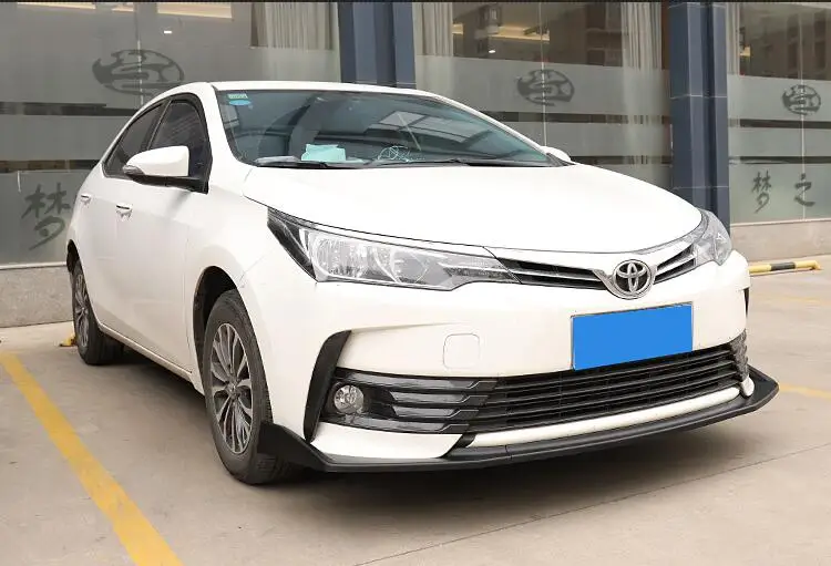 Для Toyota Corolla передний бампер диффузор защитные бамперы спойлер набор бампер Передняя Лопата Губы передний спойлер черный