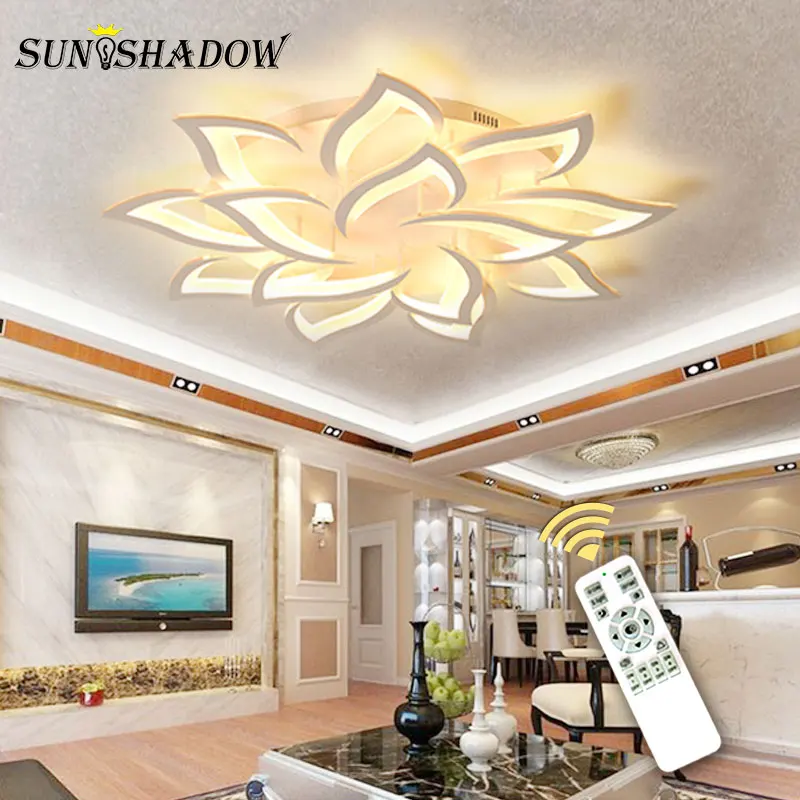  White Finished Modern LED Chandeliers For Living room Bedroom Kitchen Lamps AC110V 220V Led Ceiling - 32957363979