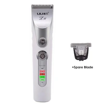 Профессиональная электрическая машинка для стрижки волос, бритва, перезаряжаемый триммер для волос для мужчин, машинка для стрижки волос, ЖК-Инструменты для укладки волос+ стальное лезвие