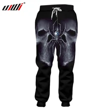 UJWI, мужские повседневные тренировочные штаны, с принтом черепа, с 3D-принтом, спортивные штаны-шаровары, Homme, спортивная одежда, на завязках, полная длина, мешковатые штаны для бега