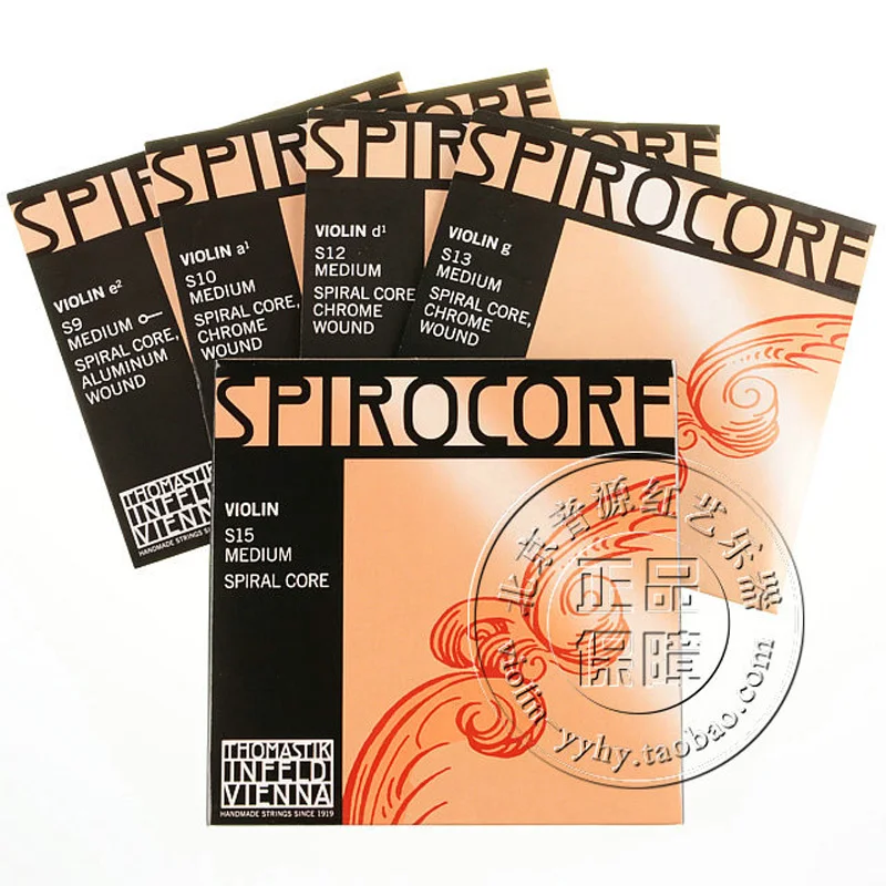 Thomastik Spirocore(S15) скрипки струны, Алюминий E, полный комплект, сделано в Австрии, Лидер продаж