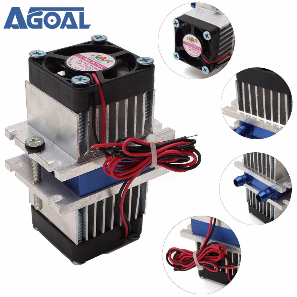 

DIY Thermoelectric Peltier Refrigeration Cooling System + Fan Kit