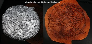 

Yin and yang fish design Hand-work unique design leather working tools carving punches stamp craft with leather carving tools