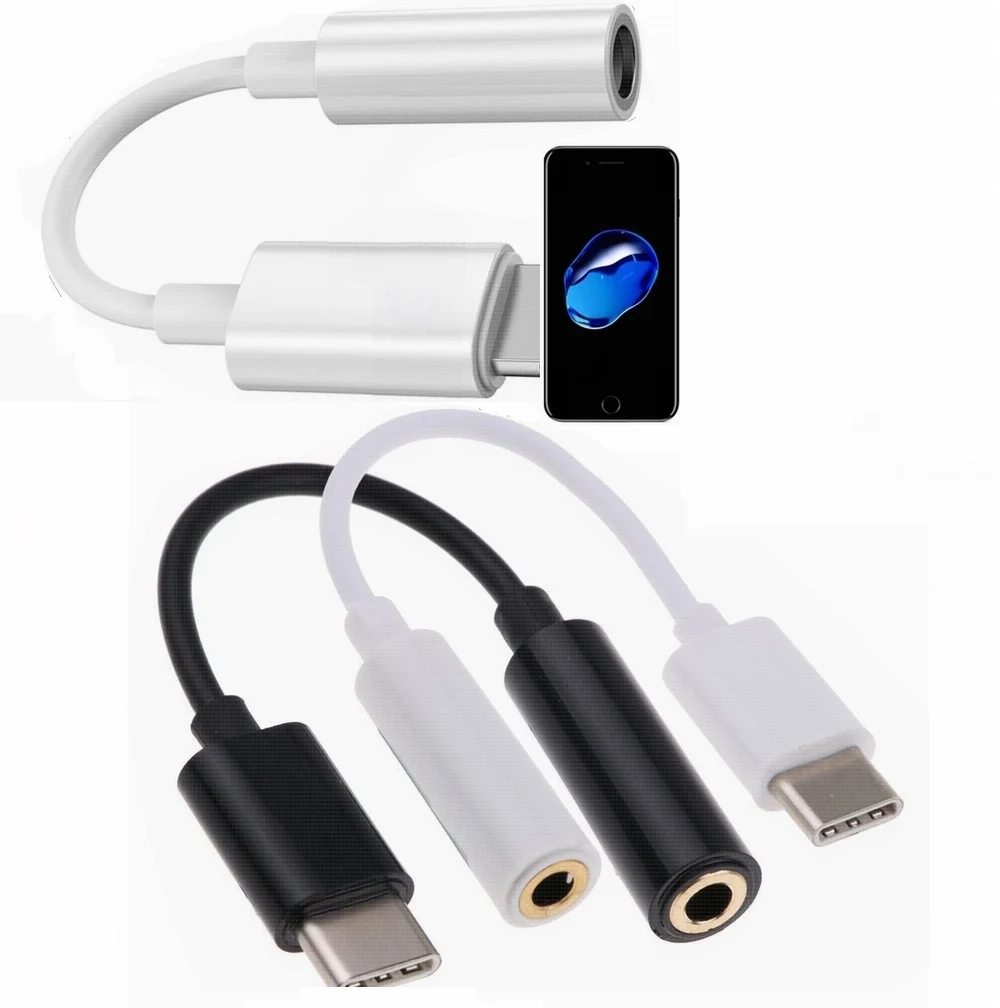 USB Type C to 3.5mm Earphone Headphone jack Aux Audio For iphone