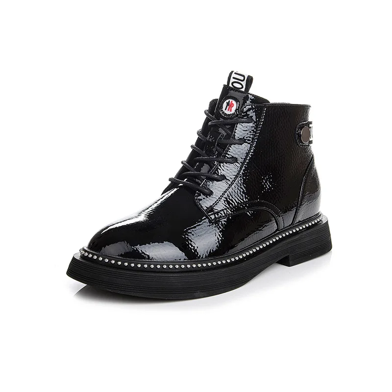 

Ladies Martin boots Europe America 2018 autumn winter new fashion short boots Woman leather boots Keep warm Ladies Ankle boots