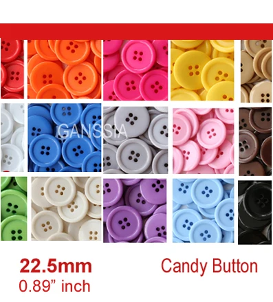 30 шт./Лот Размер: 22 5 мм 15 видов цветов Candy пуговицы для скрапбукинга швейные