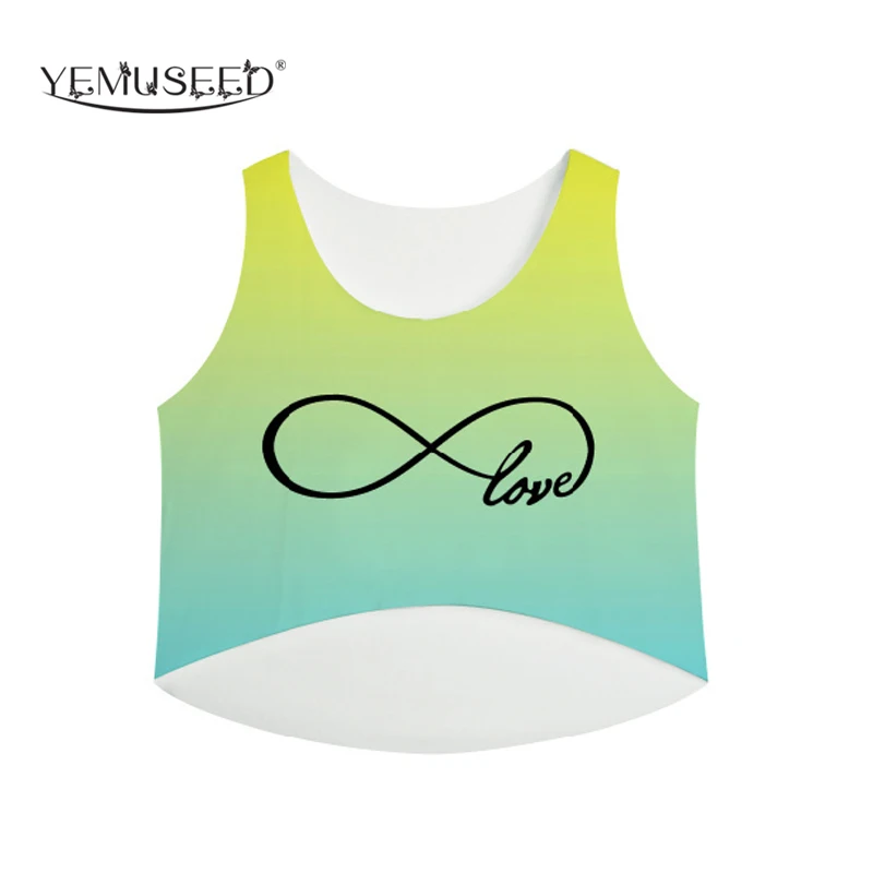 

F713 hot sale lovely print crop top casual for girl tabk tops fashion vest