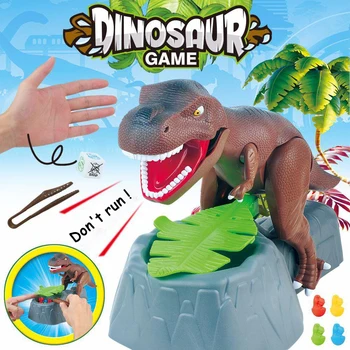 

Fun Bite Finger Game Prank Toy Dinosaur Model Interactive Tricky Toys Biting Hand Desktop Table Games Children Kids Gift