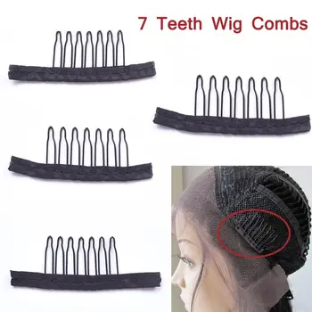 

10Pcs/Lot Stainless Steel Wig Combs Wig Caps Wig Clips For Hair Extensions making tools wig Accessories tools