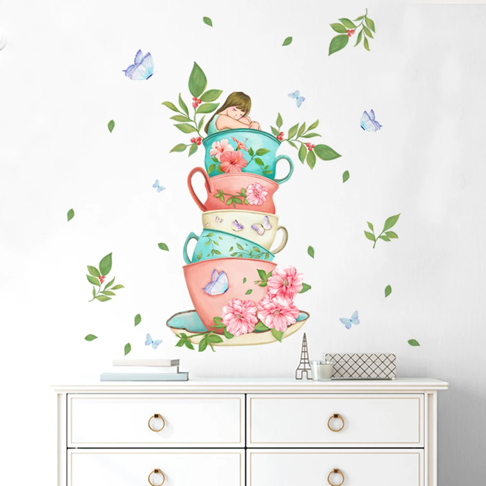 

DICOR Dream Girl Wall Sticker Home Decor DIY Removable Art Vinyl Mural For Kids Room/Sliding Door Decal Removable New QT772-4MB