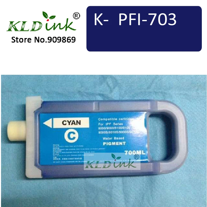 

Картридж с голубыми чернилами KLDINK - PFI-703C (чернила PFI-703 2964B001) для imagePROGRAF ipf815, ipf825, ipf820, ipf810