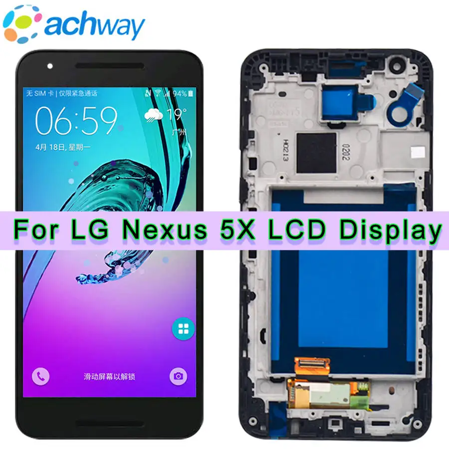 Для LG Google Nexus 5X h791 жидкокристаллический дисплей с сенсорным экраном цифровым