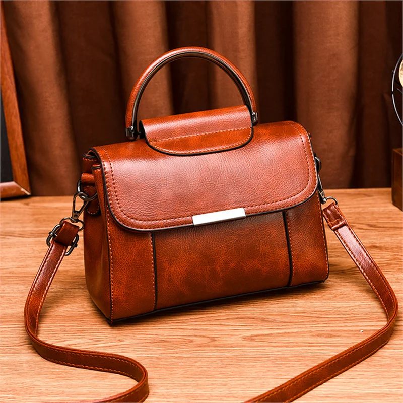 

Yirenfang Women Messenger Bags Pu Big 2018 Retro Oil Wax Bags Handbags Women Famous Brands Crossbody Shoulder Bags For Women