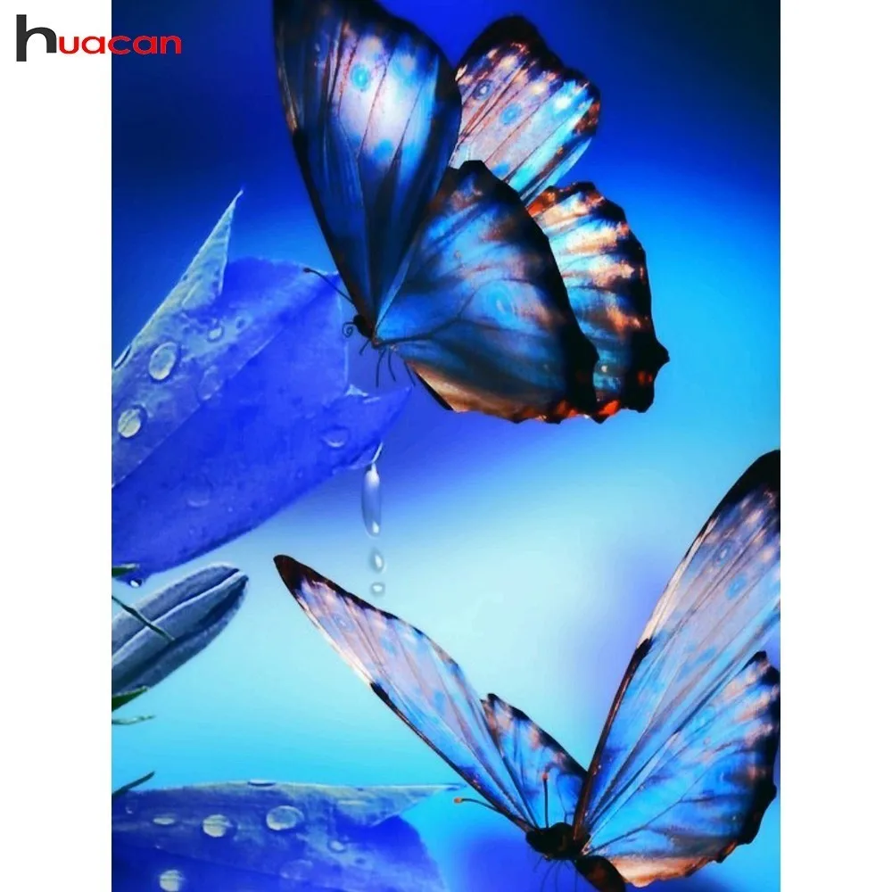 

HUACAN Diamond Embroidery Sale 5D DIY Diamond Painting Butterfly Full Drill Resin Decor Home Mosaic Painting Animals