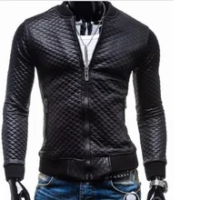 Мужская куртка из искусственной кожи в европейском и американском стиле панк, тонкая стеганая Толстая куртка из искусственной кожи с воротником, повседневная куртка для стиральной машины