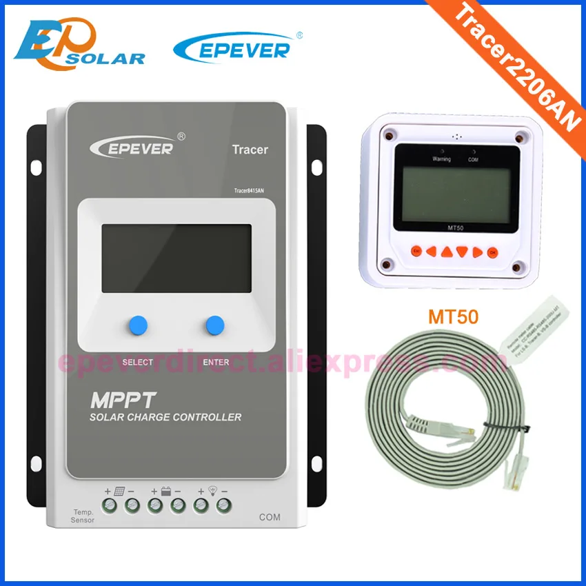 

20A controller Tracer2206AN Max PV input 60V Solar battery Charger regulator 20amps 24V/12 auto switch ble eBOX Android Phone