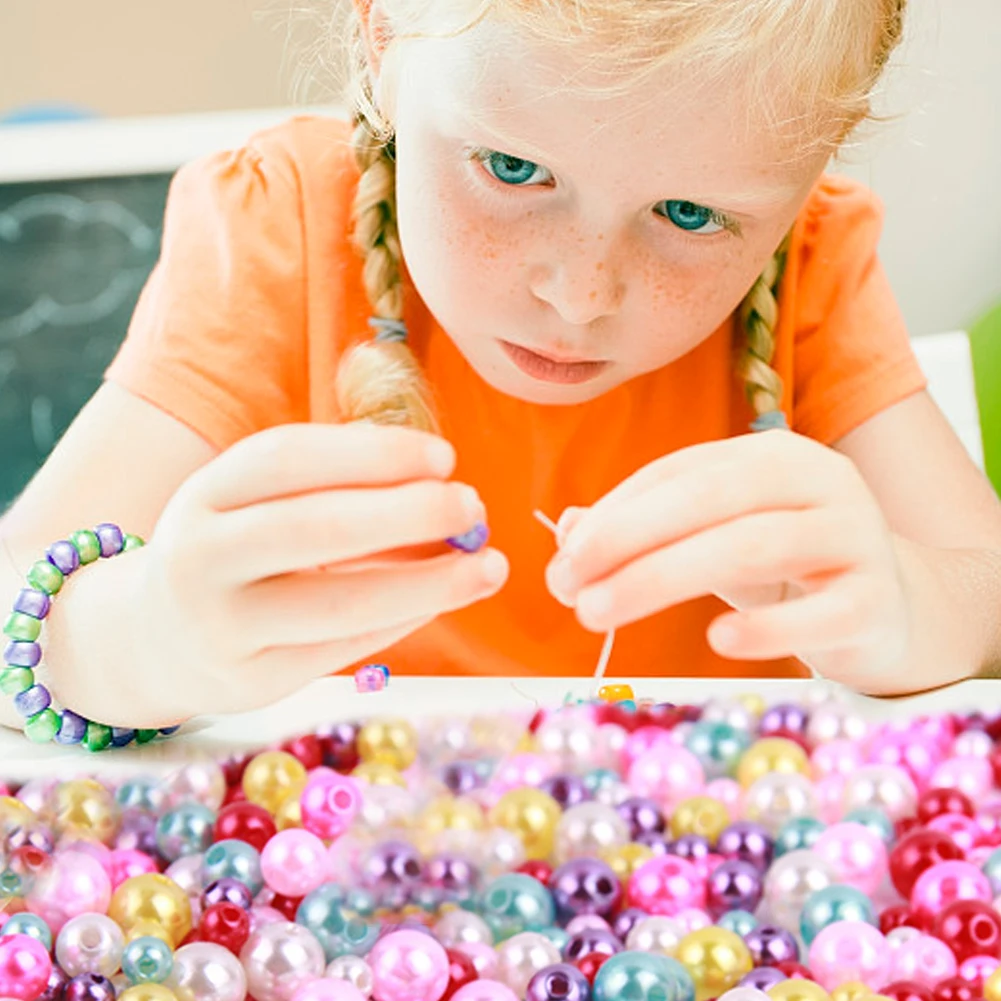 Разноцветные жемчужные бусины оптом 4 мм маленькие Искусственные стеклянные жемчужные бусины для изготовления ювелирных изделий для детей DIY ожерелье браслет