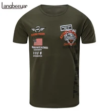 New 2018 Fashion T-Shirts Men Summer Tops Cotton Print Slim Fit Short Sleeve T Shirts Military Style Workout Clothes For Men