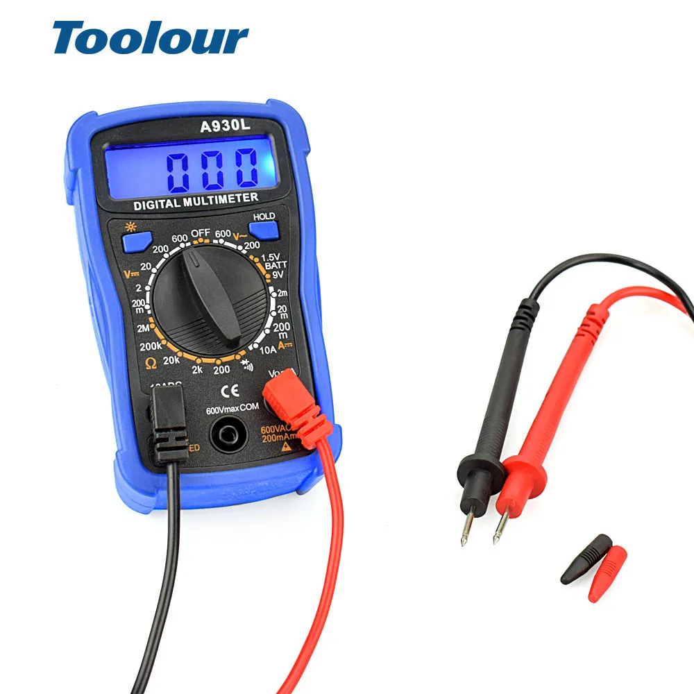 Портативный цифровой мультиметр с подсветкой Toolour A930L амперметр