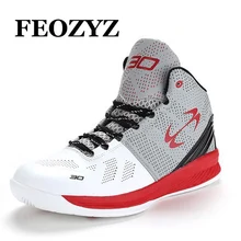 FEOZYZ Marca 2016 Nuevos Zapatos de Baloncesto de Los Hombres de Las Mujeres Respirables Al Aire Libre de Baloncesto del Mens Zapatillas Hi-Top Cesta Homme Tamaño 36-45
