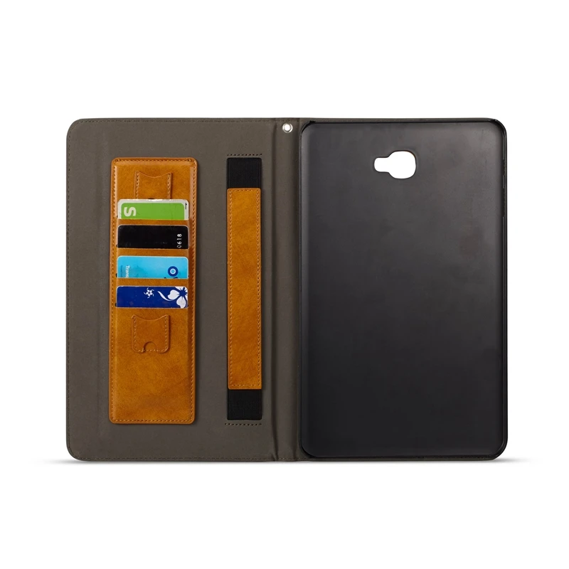 Настоящий Кожаный чехол-книжка s для samsung Galaxy Tab A 10,1 T580 T585 T580N с магнитной подставкой и функцией сна, умный чехол