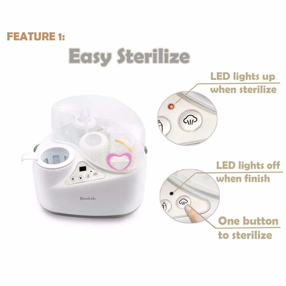 New 4 in 1 Baby Bottle Warmer Breast Sterilizer Multi-functional Breast Milk Heater Food Steam Heating Electric Sterilizer  (13)