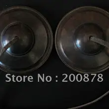 TBC941 Тибетский Бронзовый буддийский колокола пара, 75 мм, Тибет Металл ручной старину тарелки