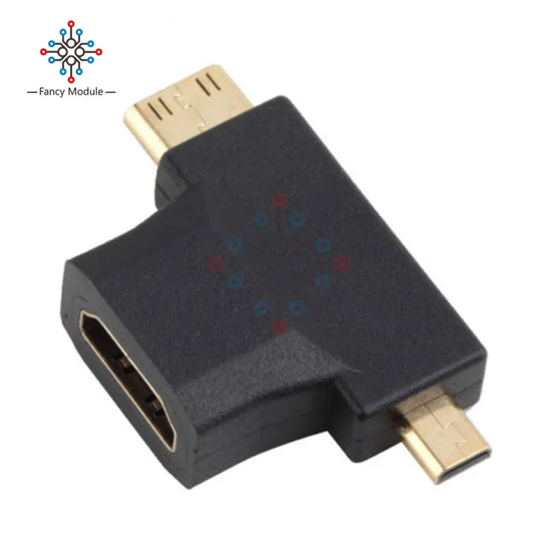 High Speed 3 in1 Micro Male + Mini to 1.4 Female Cable Adapter Converter for HDTV 1080P Cables COMBO | Обустройство дома