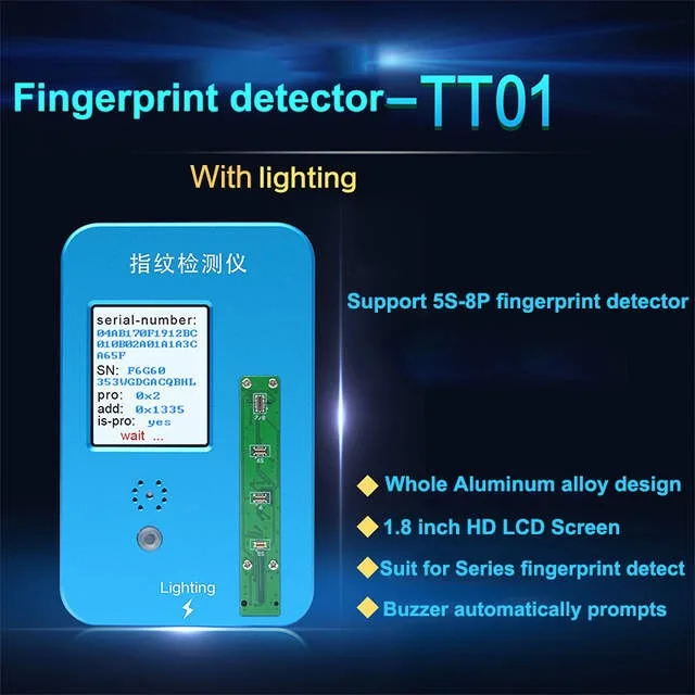 JC отпечатков пальцев Detector-TT01 для iPhone 5S/6/6 S/6SP/7/7 P/8/8 P Touch ID диагностический инструмент тестер функций телефон ремонт