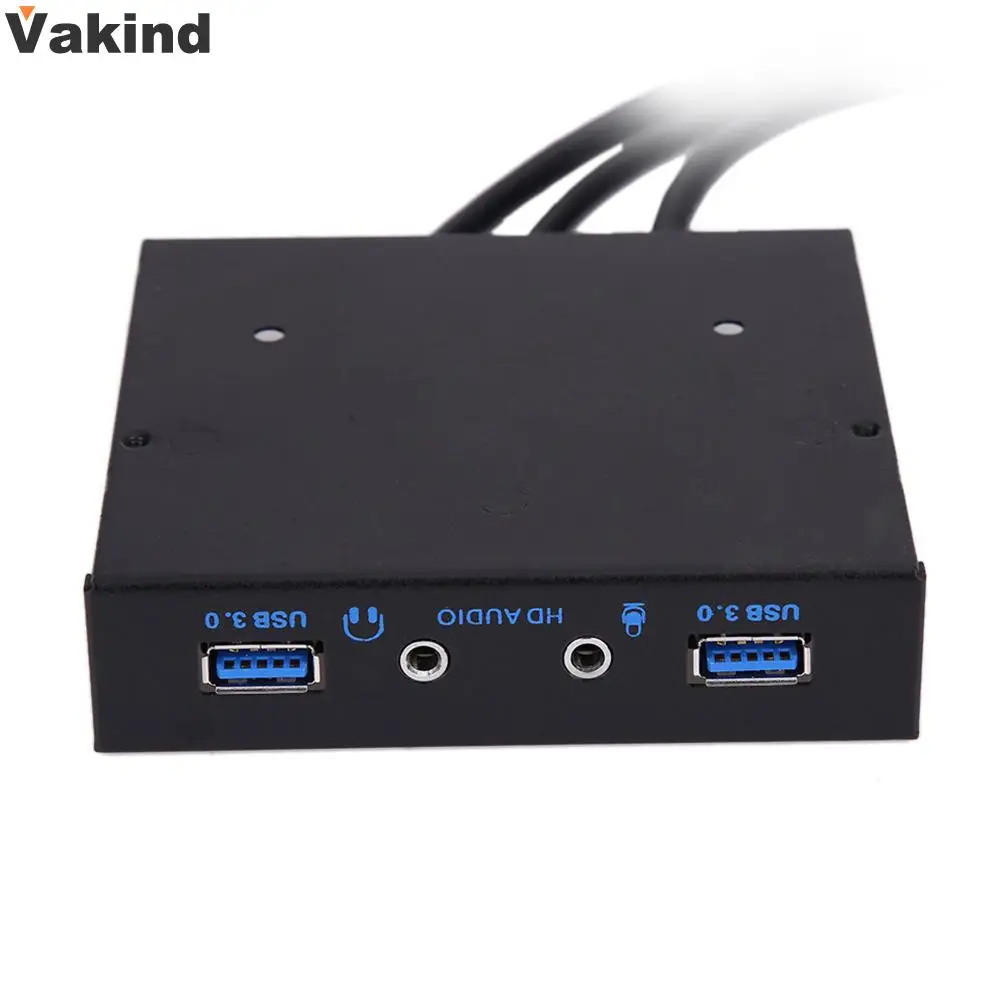 

New 20Pin to 2 USB 3.0 Port HUB + HD Audio PC Floppy Expansion Front Panel 3.5" Floppy Drive Panel With Audio Cable High Quality