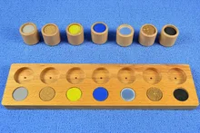 New Wooden Baby Toy Montessori Wood Texture Cylinders Touch Rough & Smooth Early Educational Baby Gifts baby touch