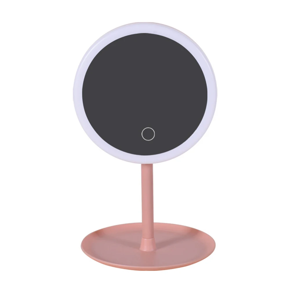 

LED Makeup Mirror Adjustable Angle Brightness Round Shape Desktop Mirror Large mirror surface Espejo de maquillaje led H99F