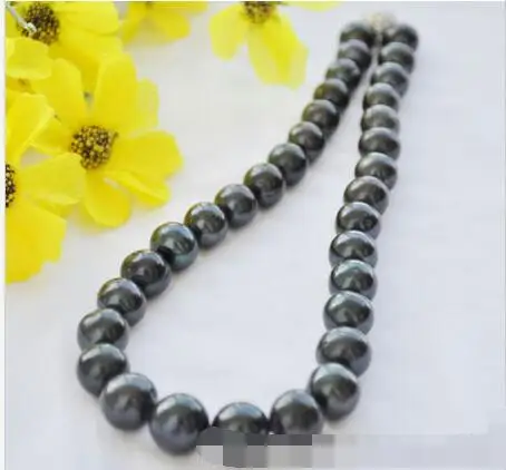 

3491 ROUND BLACK Freshwater PEARL NECKLACE CLASP