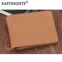 

Genuine Leather men wallets cow leather money clip Vintage ID wallets